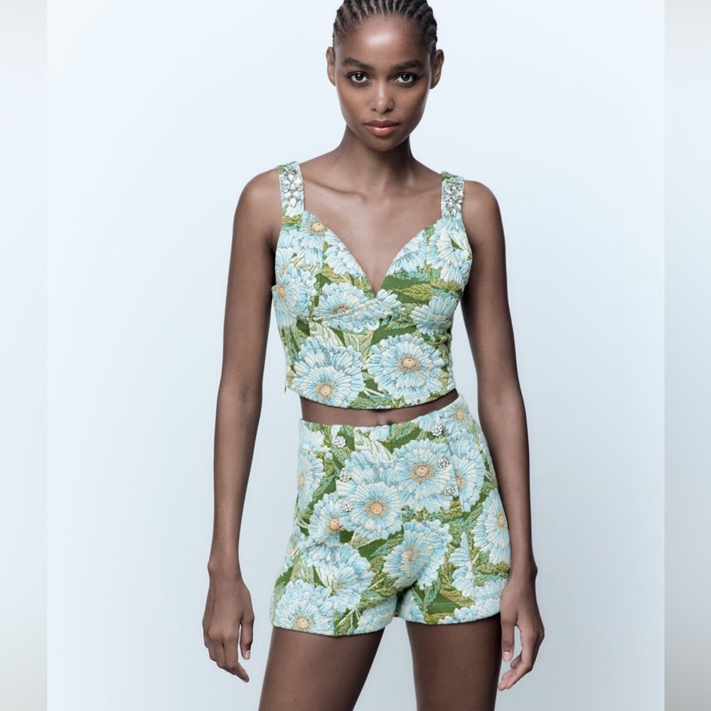 Zara top and shorts set